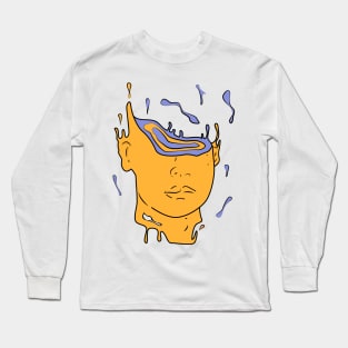 psychedelic abstract portrait (YELLOW) Long Sleeve T-Shirt